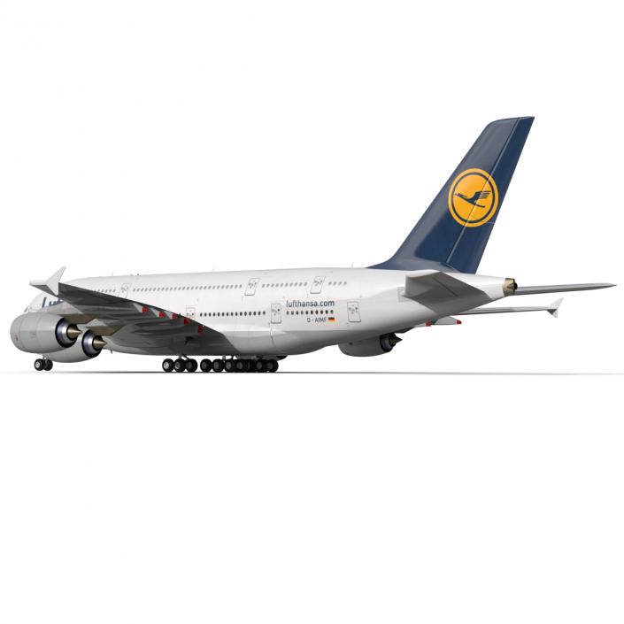 3D model Airbus A380-800 Lufthansa