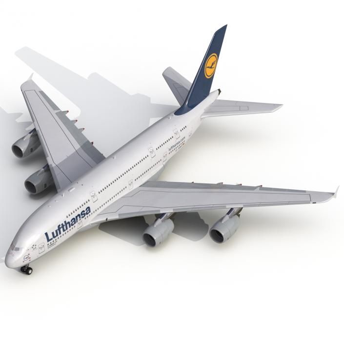 3D model Airbus A380-800 Lufthansa