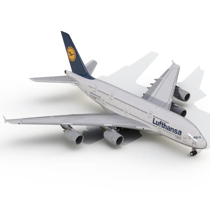 3D model Airbus A380-800 Lufthansa