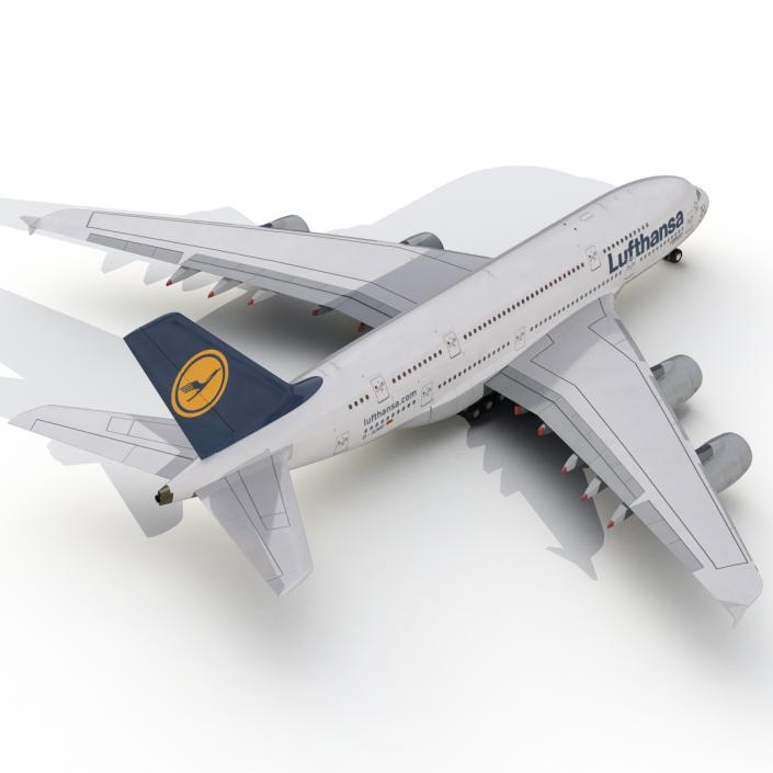 3D model Airbus A380-800 Lufthansa