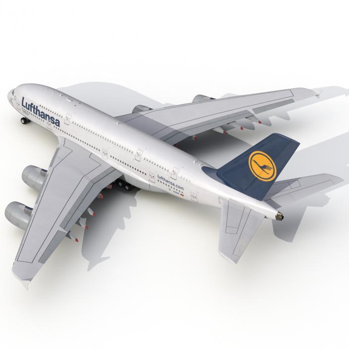 3D model Airbus A380-800 Lufthansa