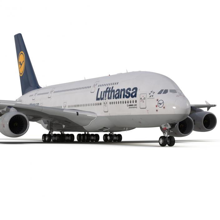 3D model Airbus A380-800 Lufthansa