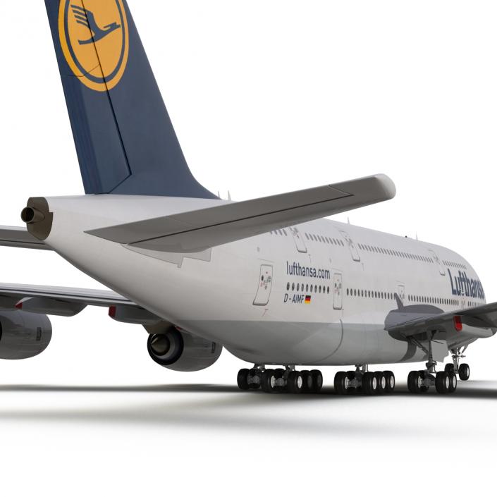 3D model Airbus A380-800 Lufthansa