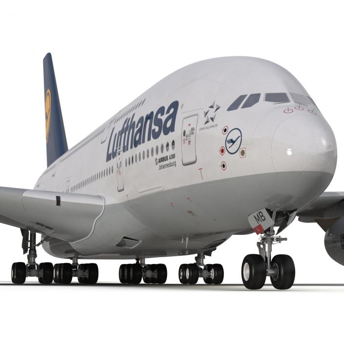 3D model Airbus A380-800 Lufthansa