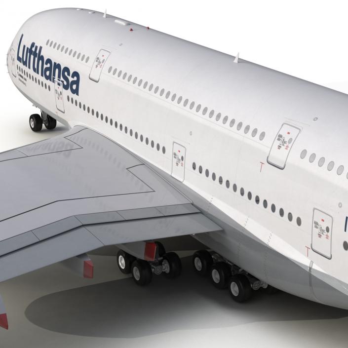 3D model Airbus A380-800 Lufthansa