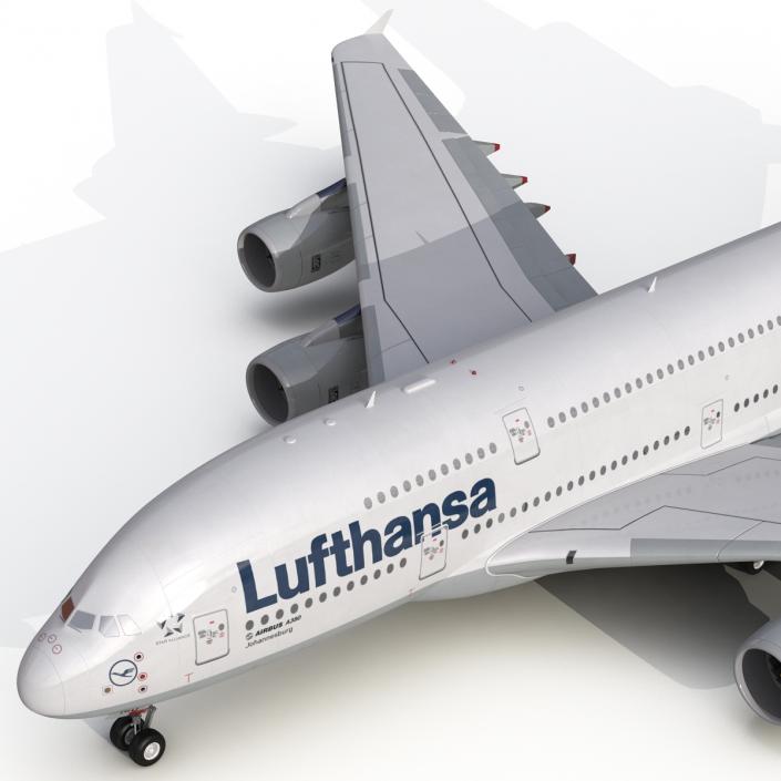 3D model Airbus A380-800 Lufthansa