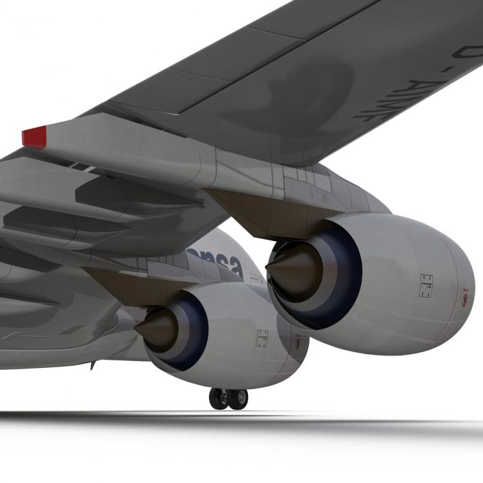 3D model Airbus A380-800 Lufthansa