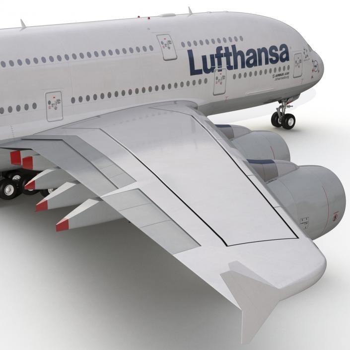 3D model Airbus A380-800 Lufthansa