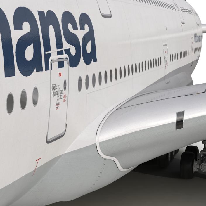 3D model Airbus A380-800 Lufthansa