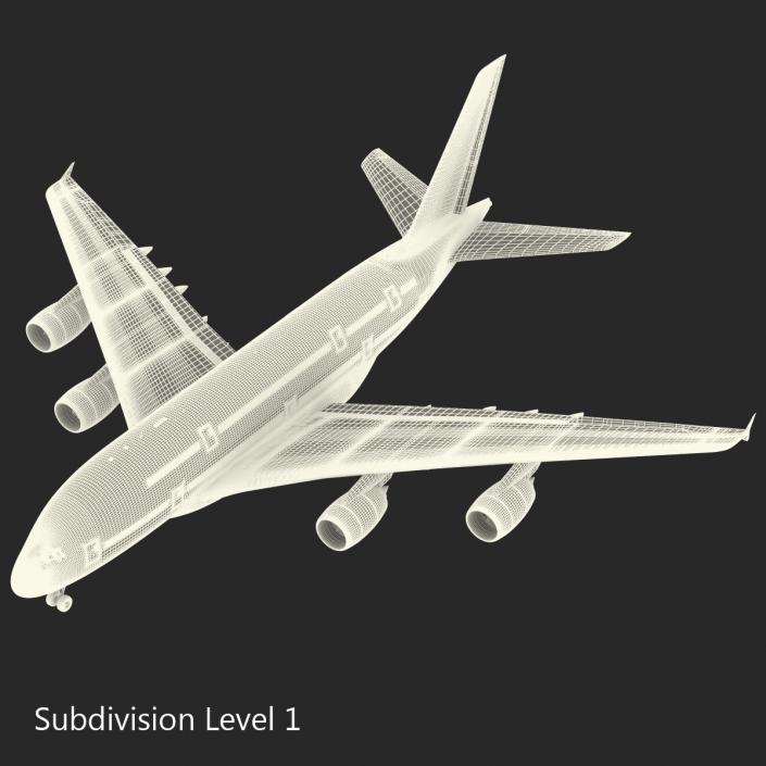 3D model Airbus A380-800 Lufthansa