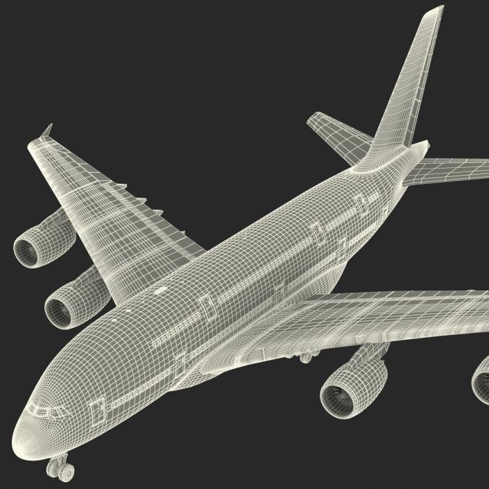 3D model Airbus A380-800 Lufthansa