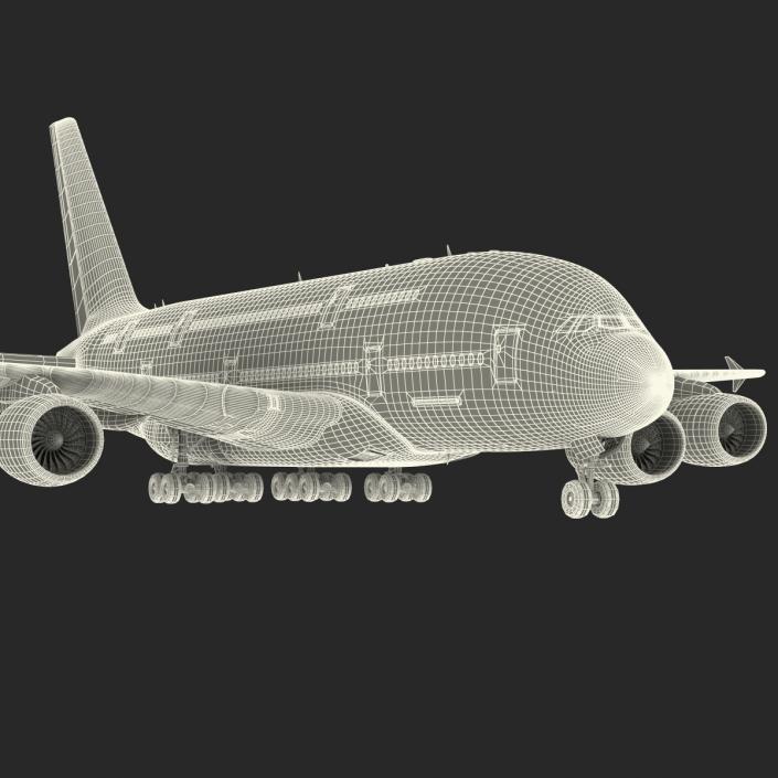 3D model Airbus A380-800 Lufthansa