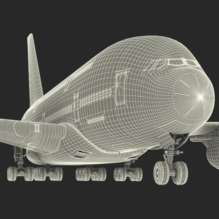 3D model Airbus A380-800 Lufthansa