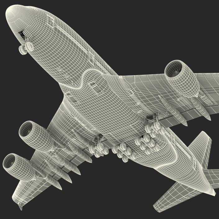 3D model Airbus A380-800 Lufthansa