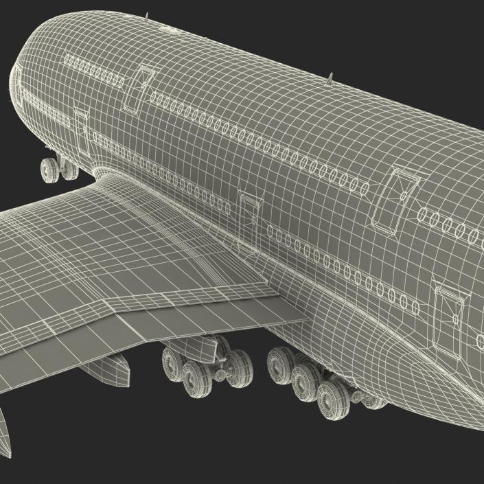 3D model Airbus A380-800 Lufthansa