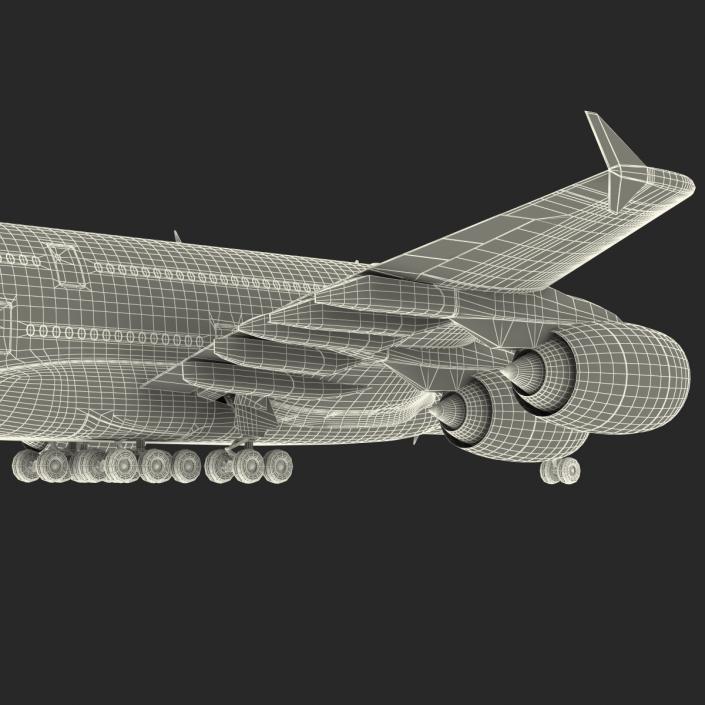 3D model Airbus A380-800 Lufthansa