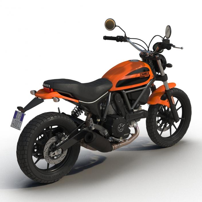 3D model Ducati Scrambler Sixty2 Rigged