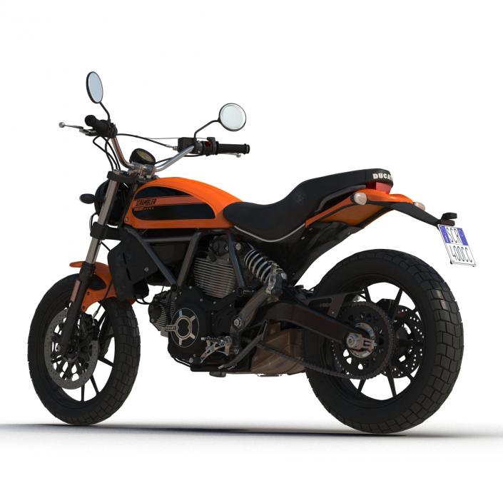 3D model Ducati Scrambler Sixty2 Rigged