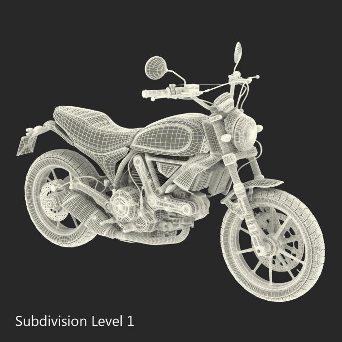 3D model Ducati Scrambler Sixty2 Rigged