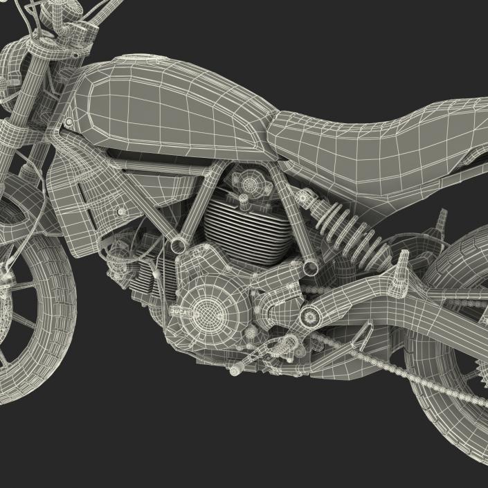 3D model Ducati Scrambler Sixty2 Rigged