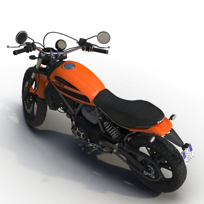 3D Ducati Scrambler Sixty2 model