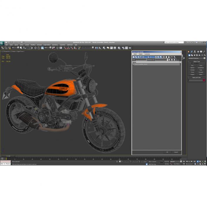 3D Ducati Scrambler Sixty2 model