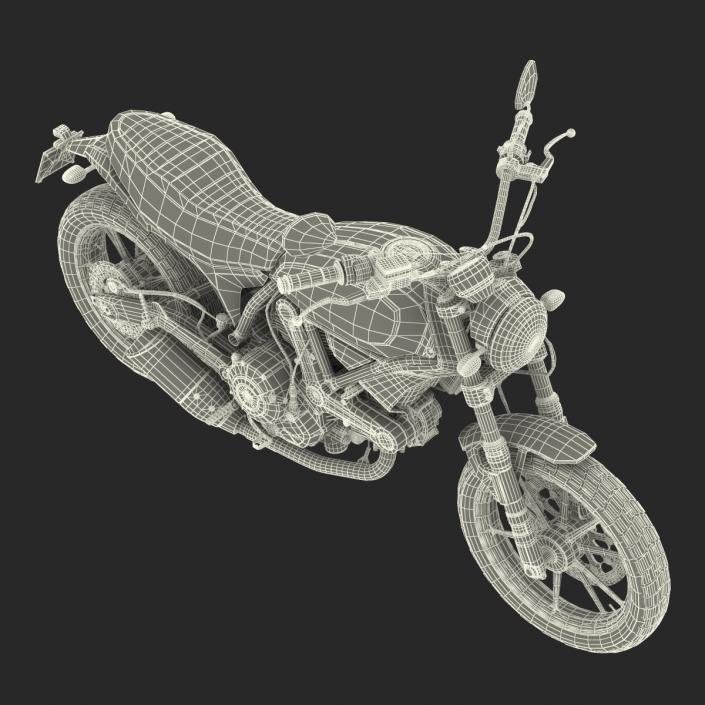 3D Ducati Scrambler Sixty2 model