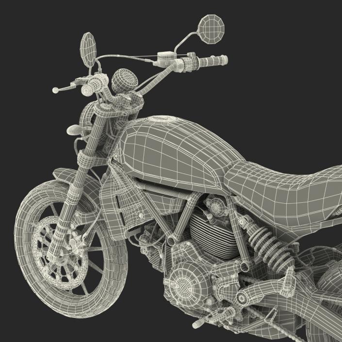 3D Ducati Scrambler Sixty2 model