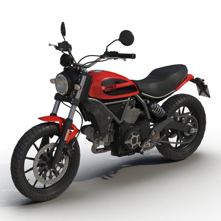 3D Motorcycle Ducati Scrambler Sixty2 Rigged