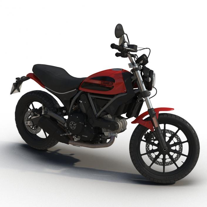 3D Motorcycle Ducati Scrambler Sixty2 Rigged