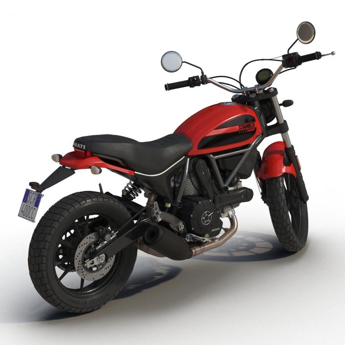 3D Motorcycle Ducati Scrambler Sixty2 Rigged