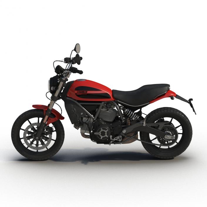 3D Motorcycle Ducati Scrambler Sixty2 Rigged