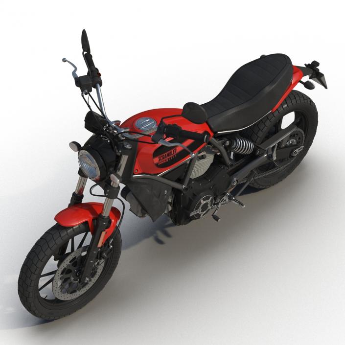 3D Motorcycle Ducati Scrambler Sixty2 Rigged