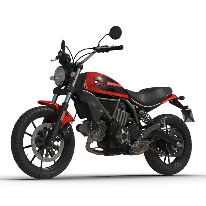 3D Motorcycle Ducati Scrambler Sixty2 Rigged