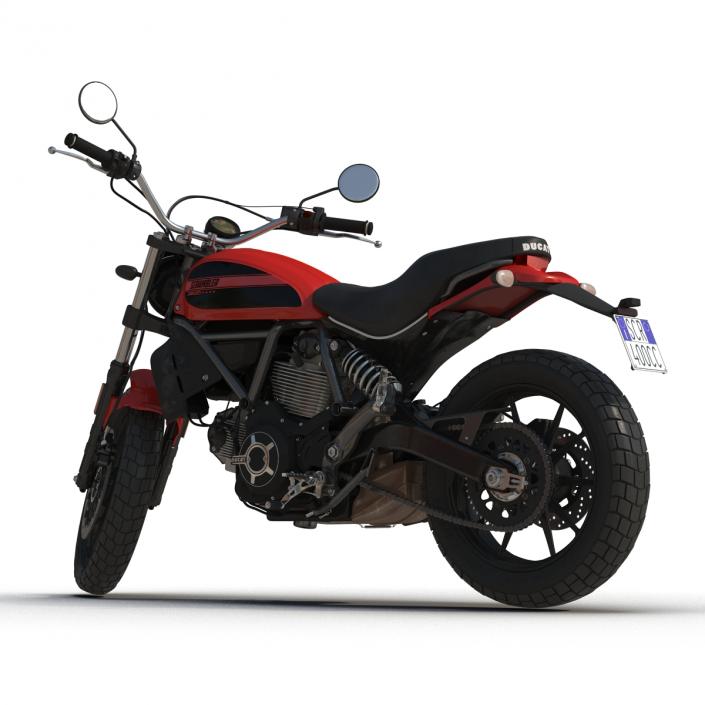 3D Motorcycle Ducati Scrambler Sixty2 Rigged