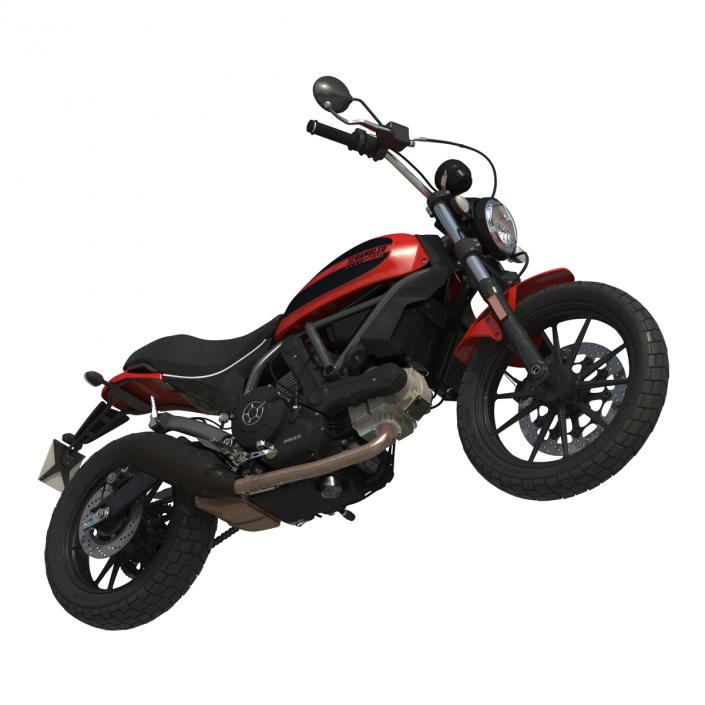 3D Motorcycle Ducati Scrambler Sixty2 Rigged