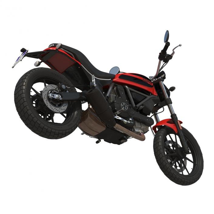 3D Motorcycle Ducati Scrambler Sixty2 Rigged