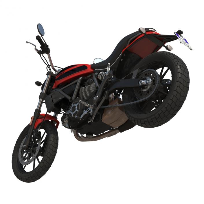 3D Motorcycle Ducati Scrambler Sixty2 Rigged