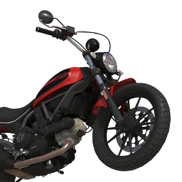 3D Motorcycle Ducati Scrambler Sixty2 Rigged