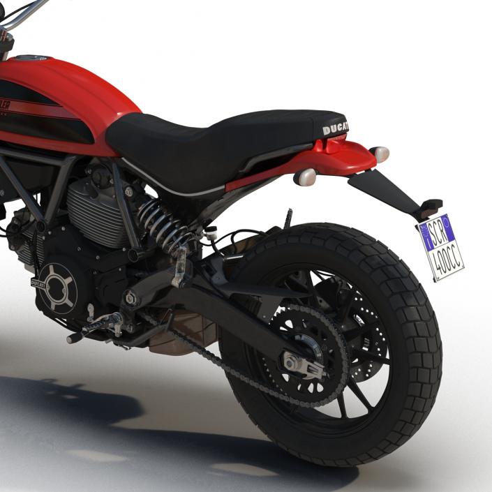 3D Motorcycle Ducati Scrambler Sixty2 Rigged