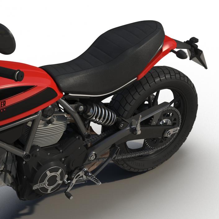 3D Motorcycle Ducati Scrambler Sixty2 Rigged