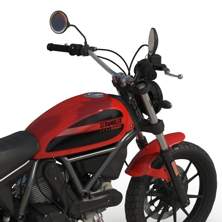 3D Motorcycle Ducati Scrambler Sixty2 Rigged