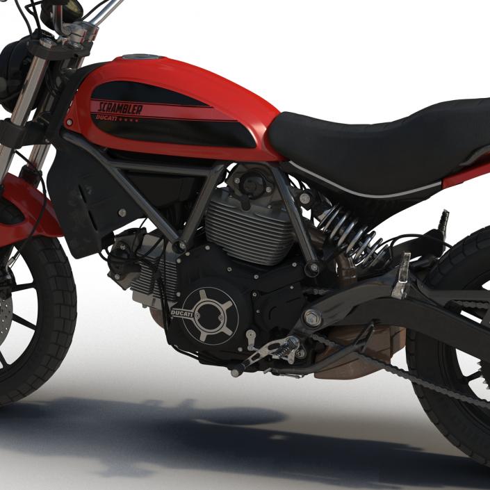 3D Motorcycle Ducati Scrambler Sixty2 Rigged