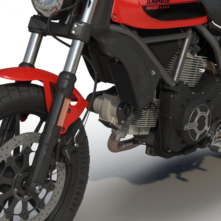 3D Motorcycle Ducati Scrambler Sixty2 Rigged