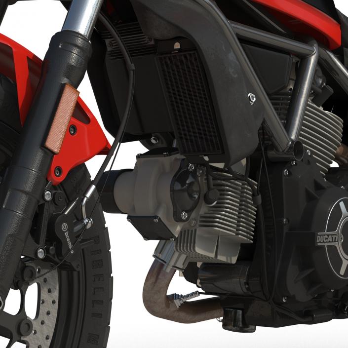 3D Motorcycle Ducati Scrambler Sixty2 Rigged