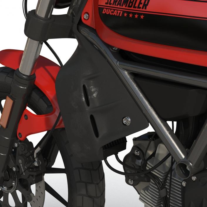 3D Motorcycle Ducati Scrambler Sixty2 Rigged