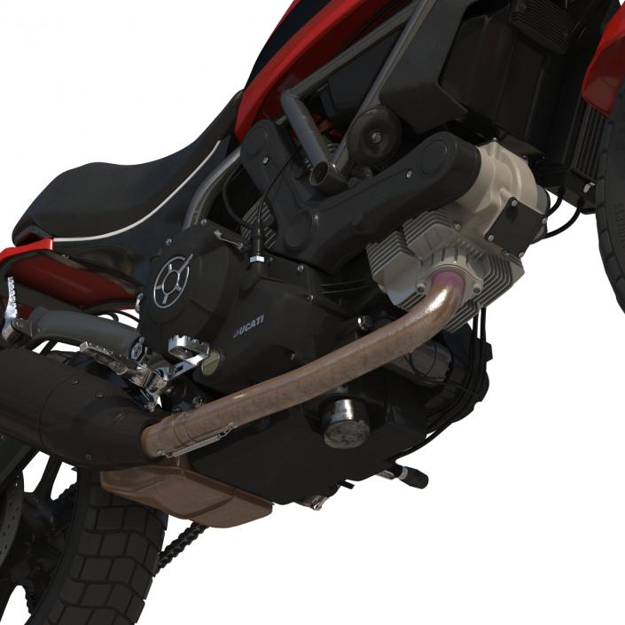 3D Motorcycle Ducati Scrambler Sixty2 Rigged