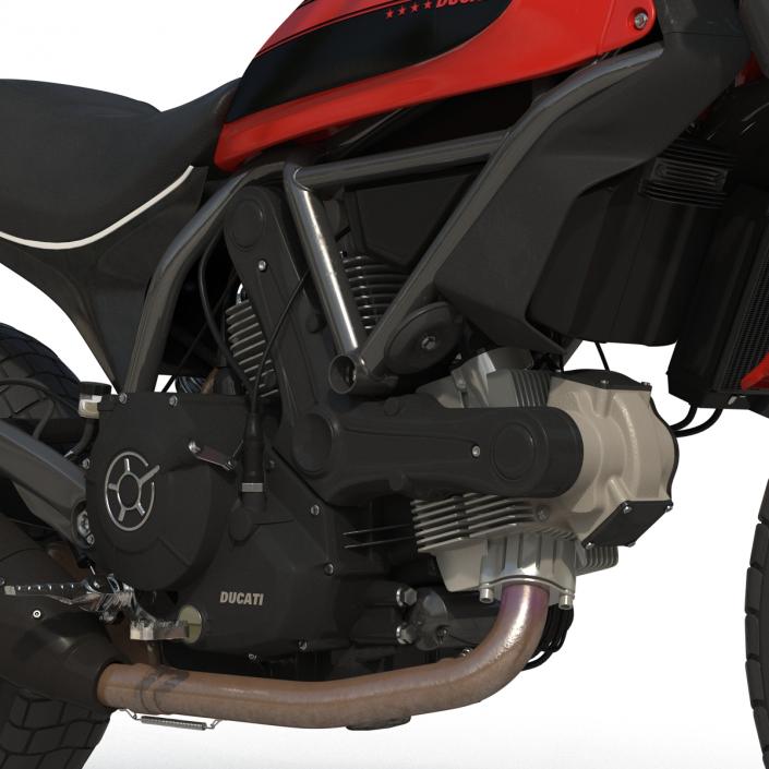 3D Motorcycle Ducati Scrambler Sixty2 Rigged