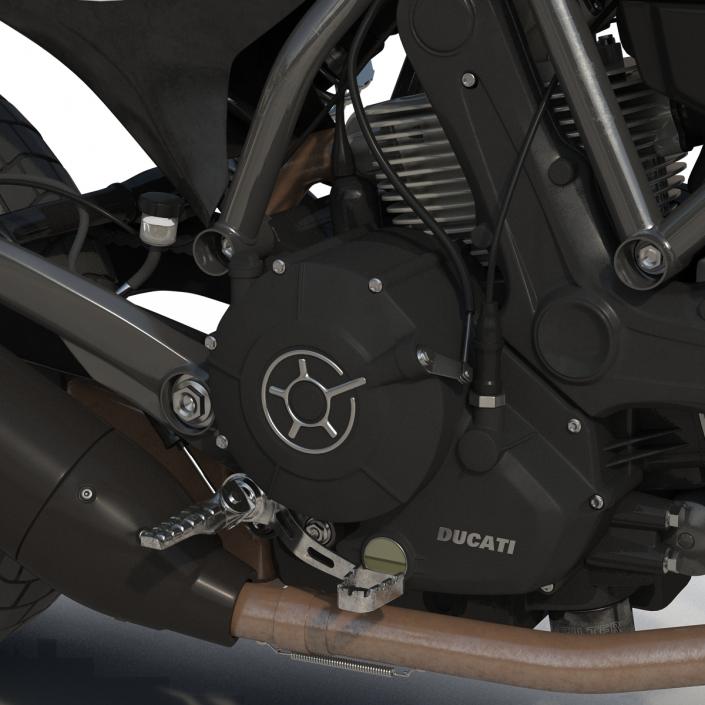 3D Motorcycle Ducati Scrambler Sixty2 Rigged