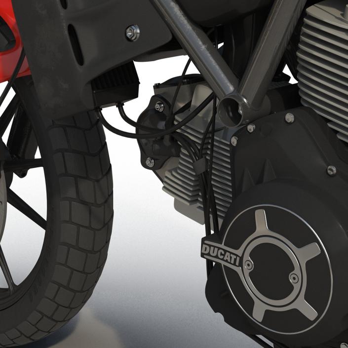 3D Motorcycle Ducati Scrambler Sixty2 Rigged